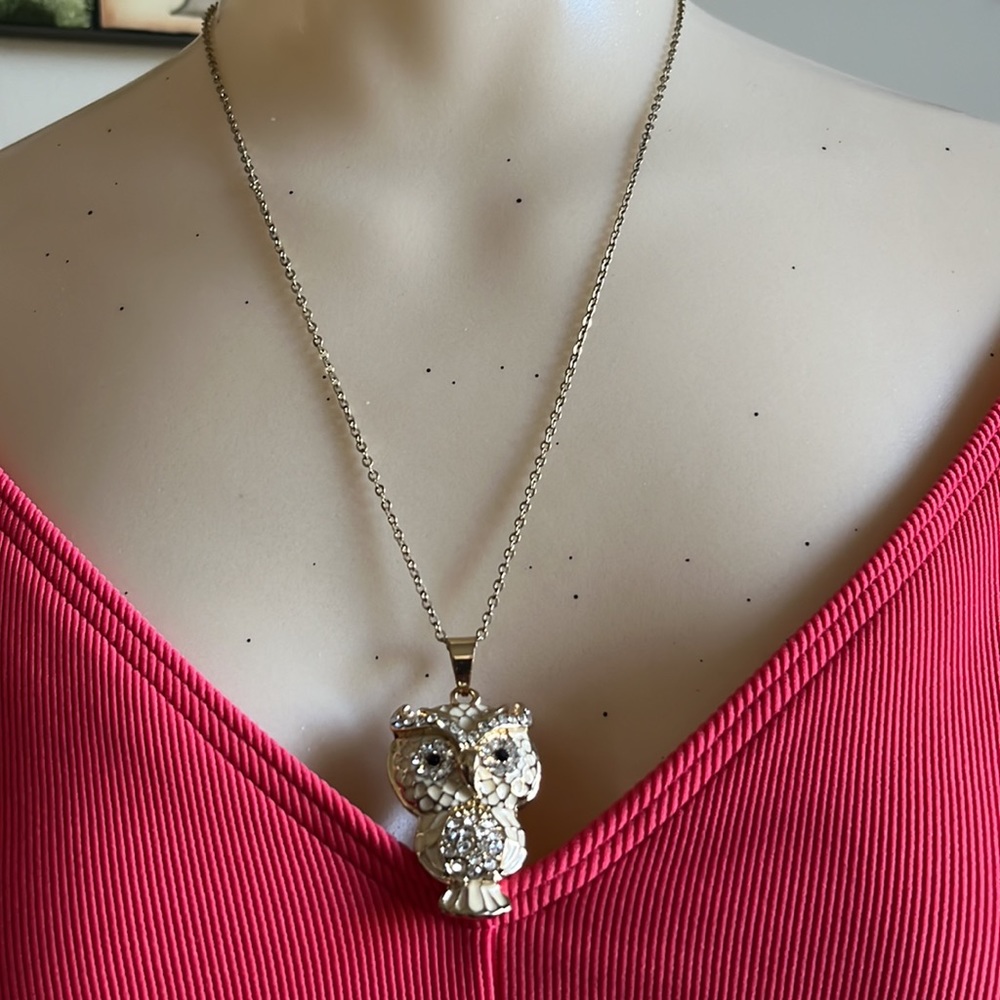 Gold-tone Owl Necklace NWOT